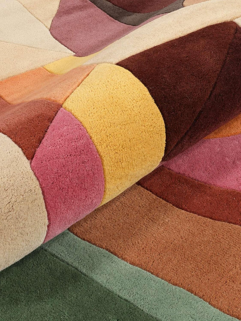 Modern Abstract Geometric Wool Rug