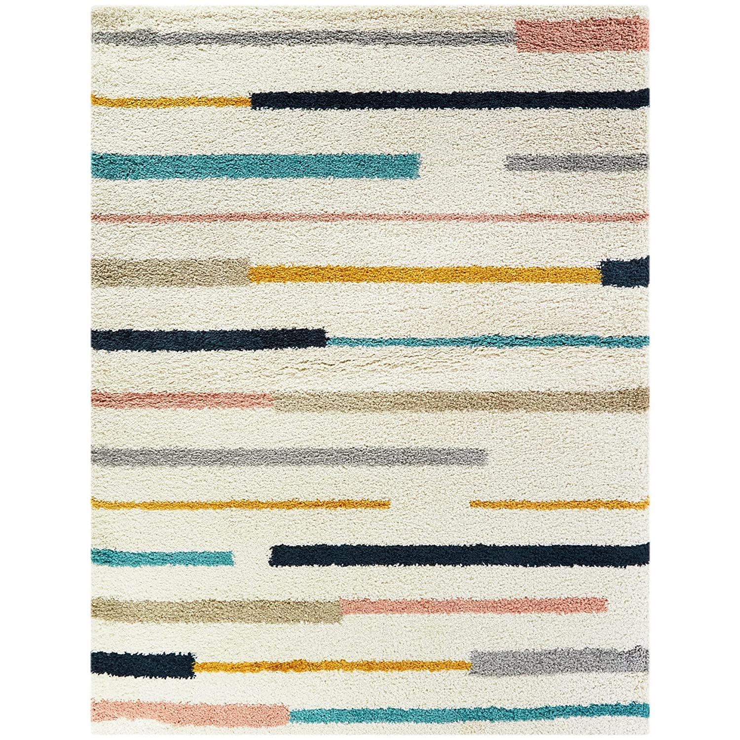 Premium Soft White Linear Carpet & Rug