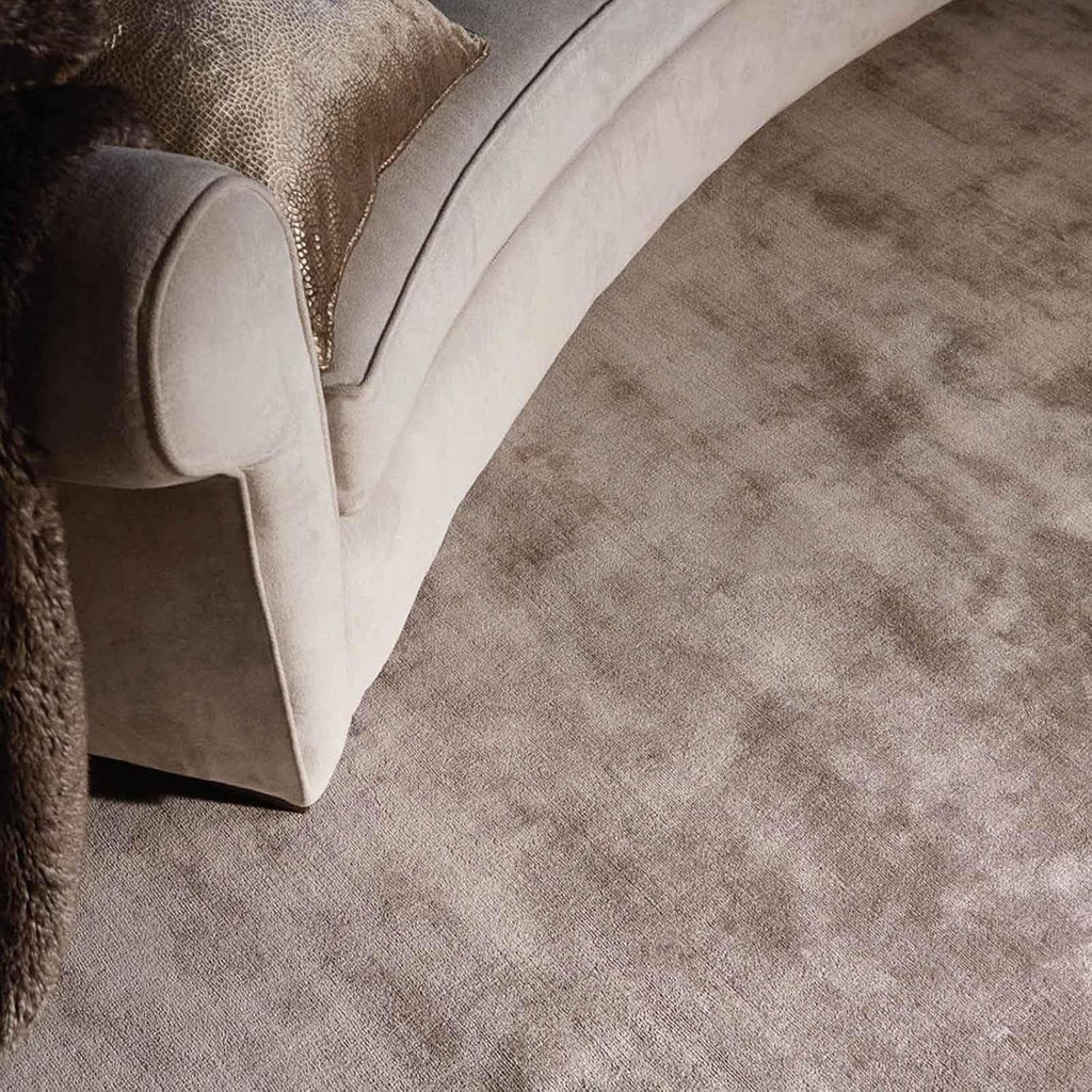 Silver Mist Minimal Luxe Silk Viscose Carpet