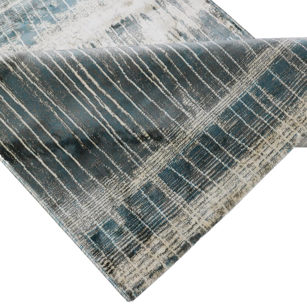 Modern Gradient Line Distressed Area Rug