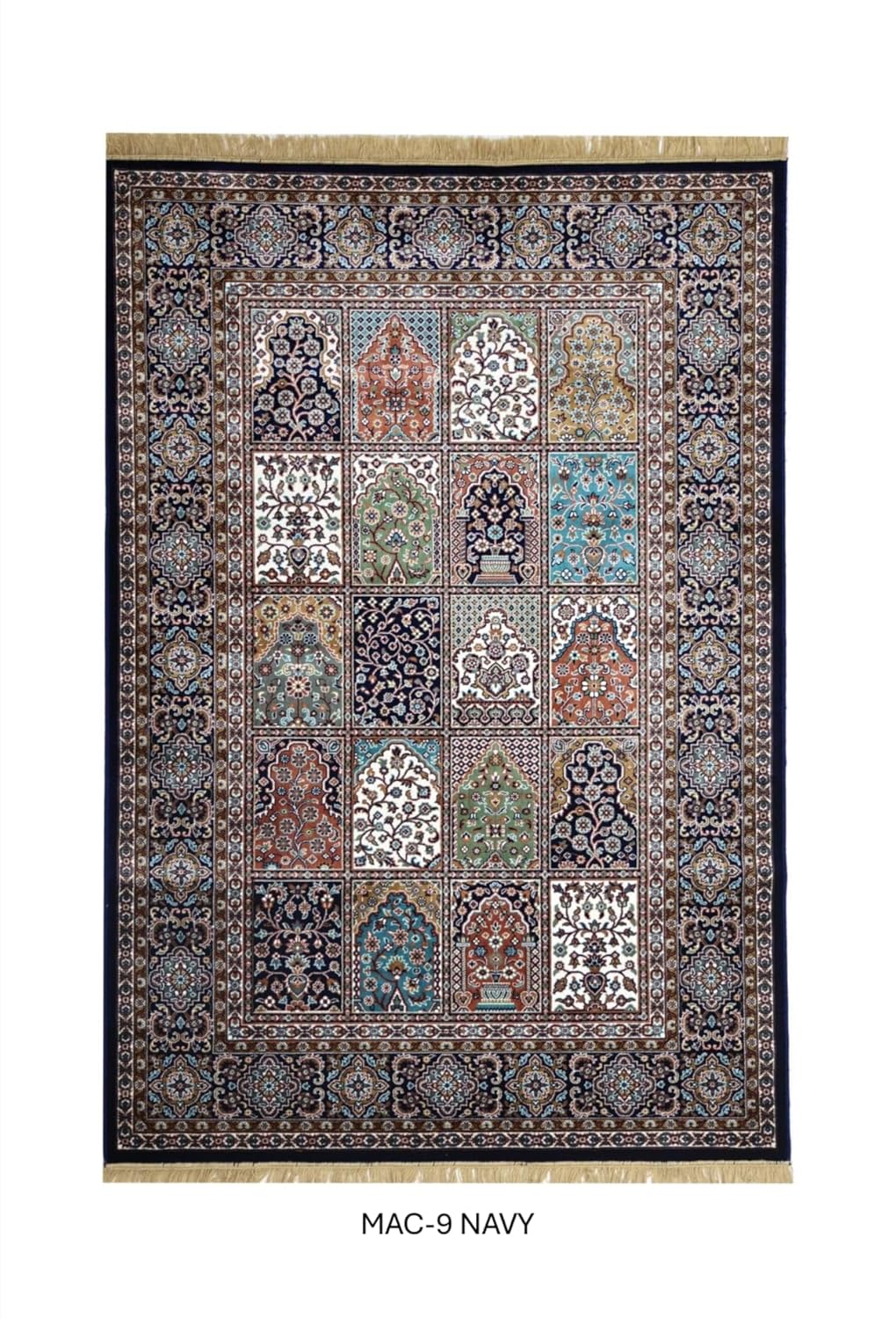 Opulent Silk Qom Persian Patchwork Rug