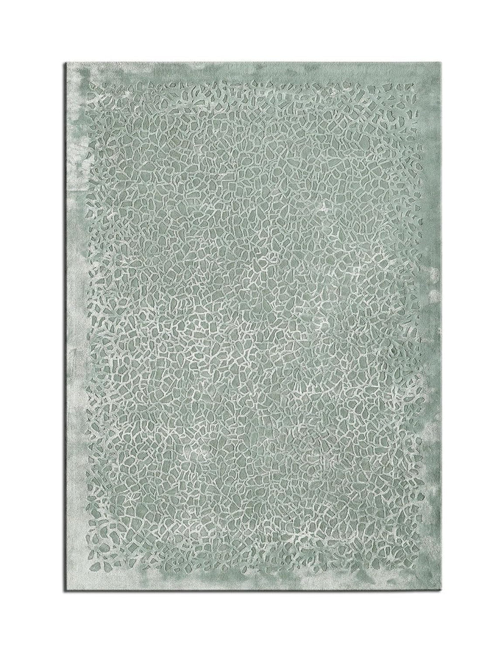 Soft Sage Intricate Wool & Viscose Carpet