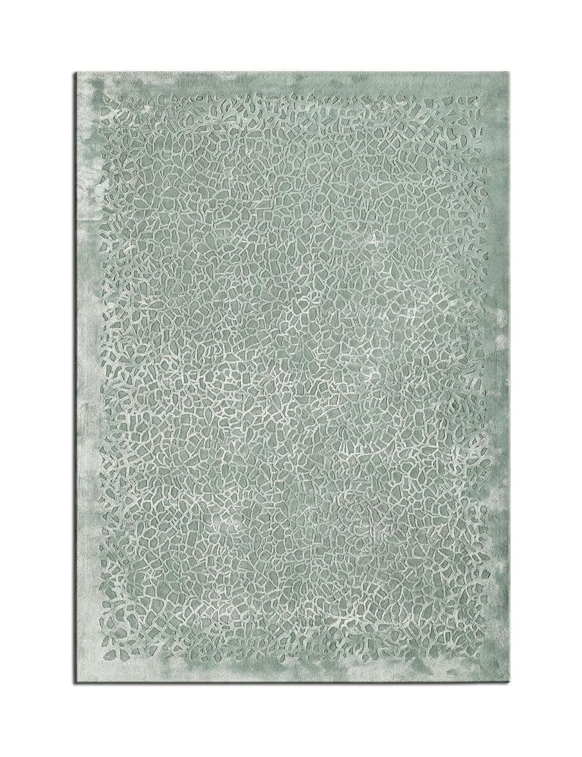 Soft Sage Intricate Wool & Viscose Carpet