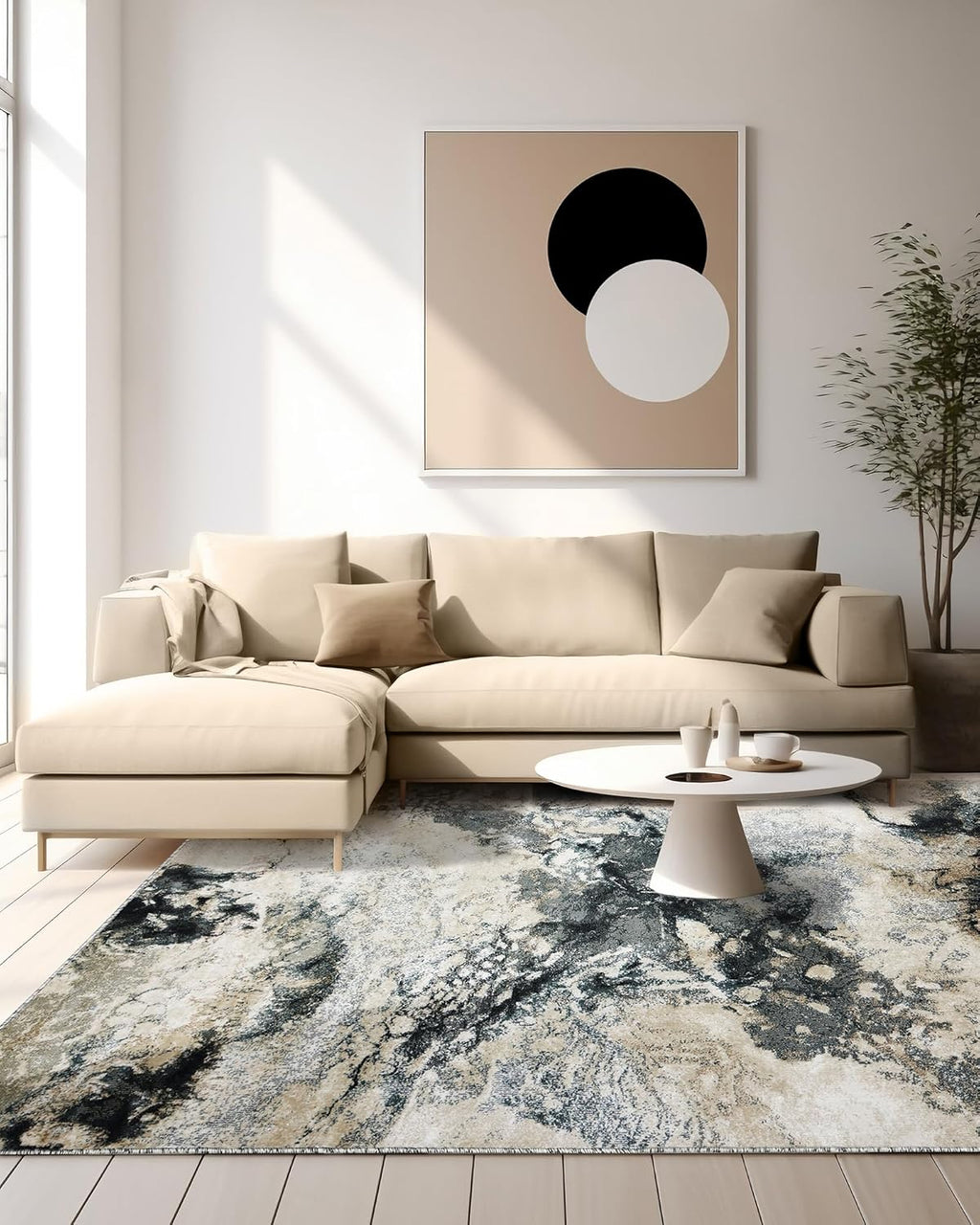 Contemporary Abstract Neutral Rugs