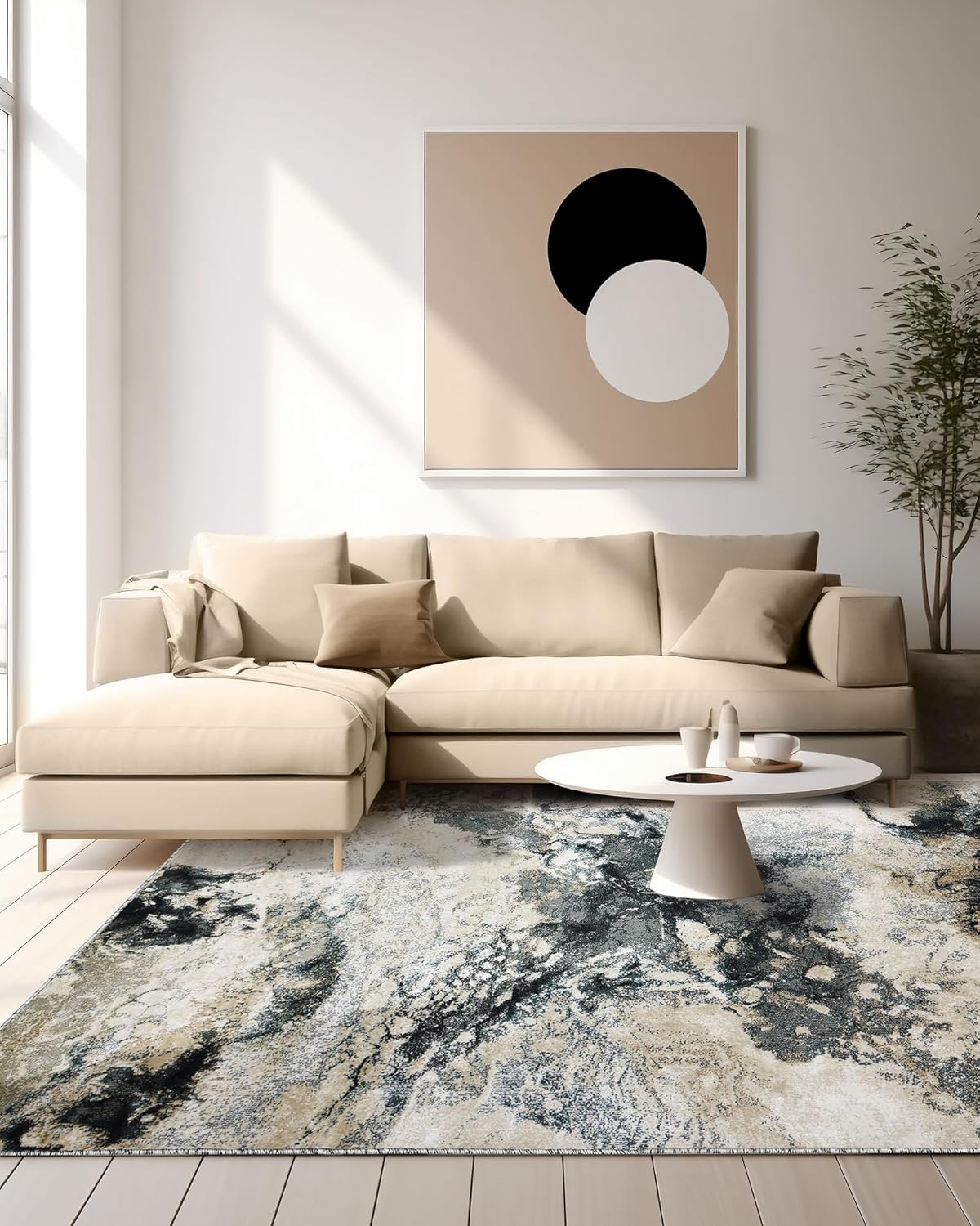 Contemporary Abstract Neutral Rugs