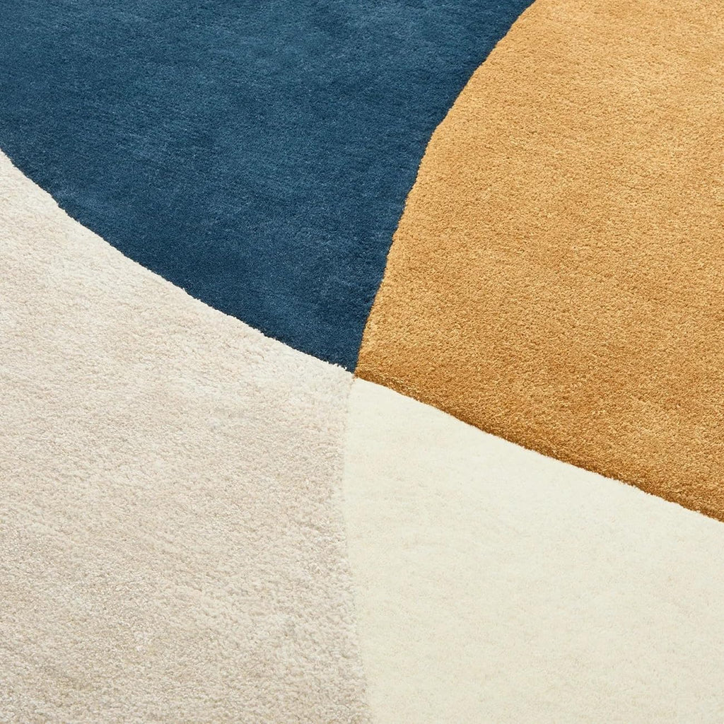 Modern Oval Shape Multi Color Area Rug