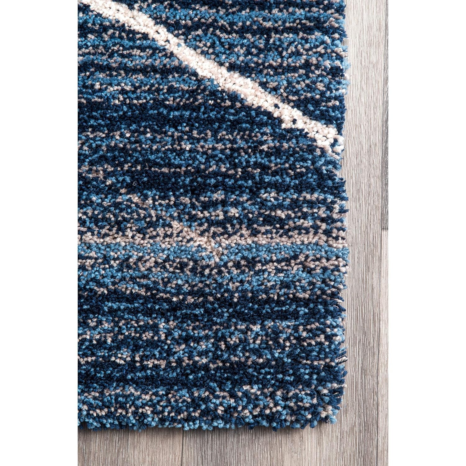 Navy Blue Diamond Trellis Rug