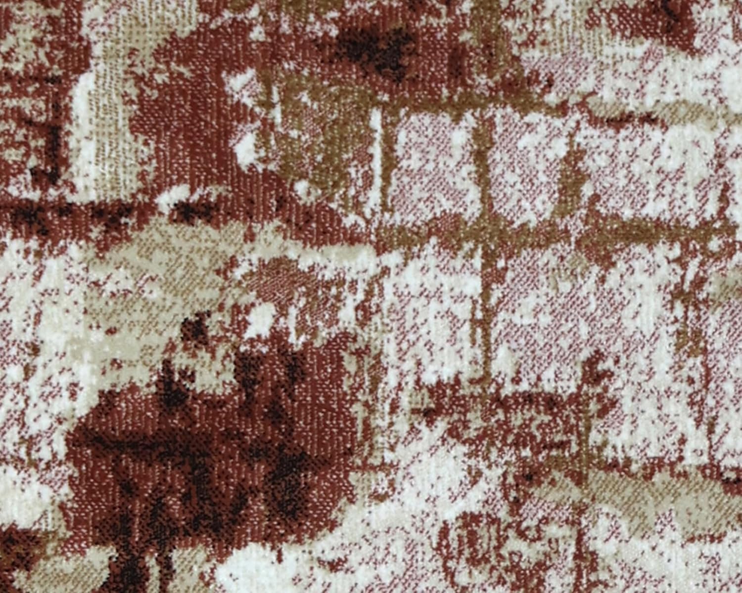Abstract Terracotta Distressed Texture Rug