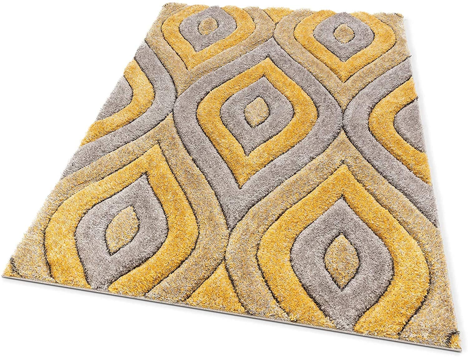 Retro Moroccan Diamond Shag Rug