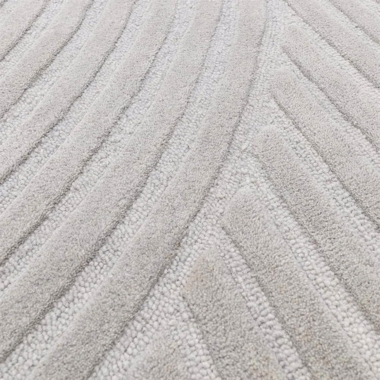 Minimalist Grey Textured Geometric Rug