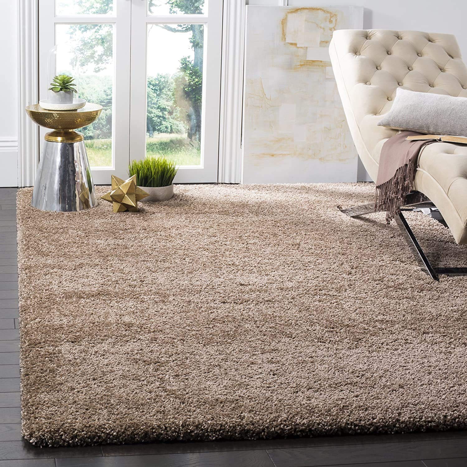 Beige Luxury Plush Shaggy Carpet
