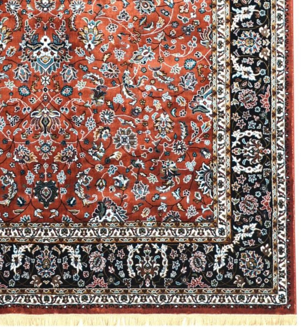 Rust Imperial Allover Floral Heritage Rug