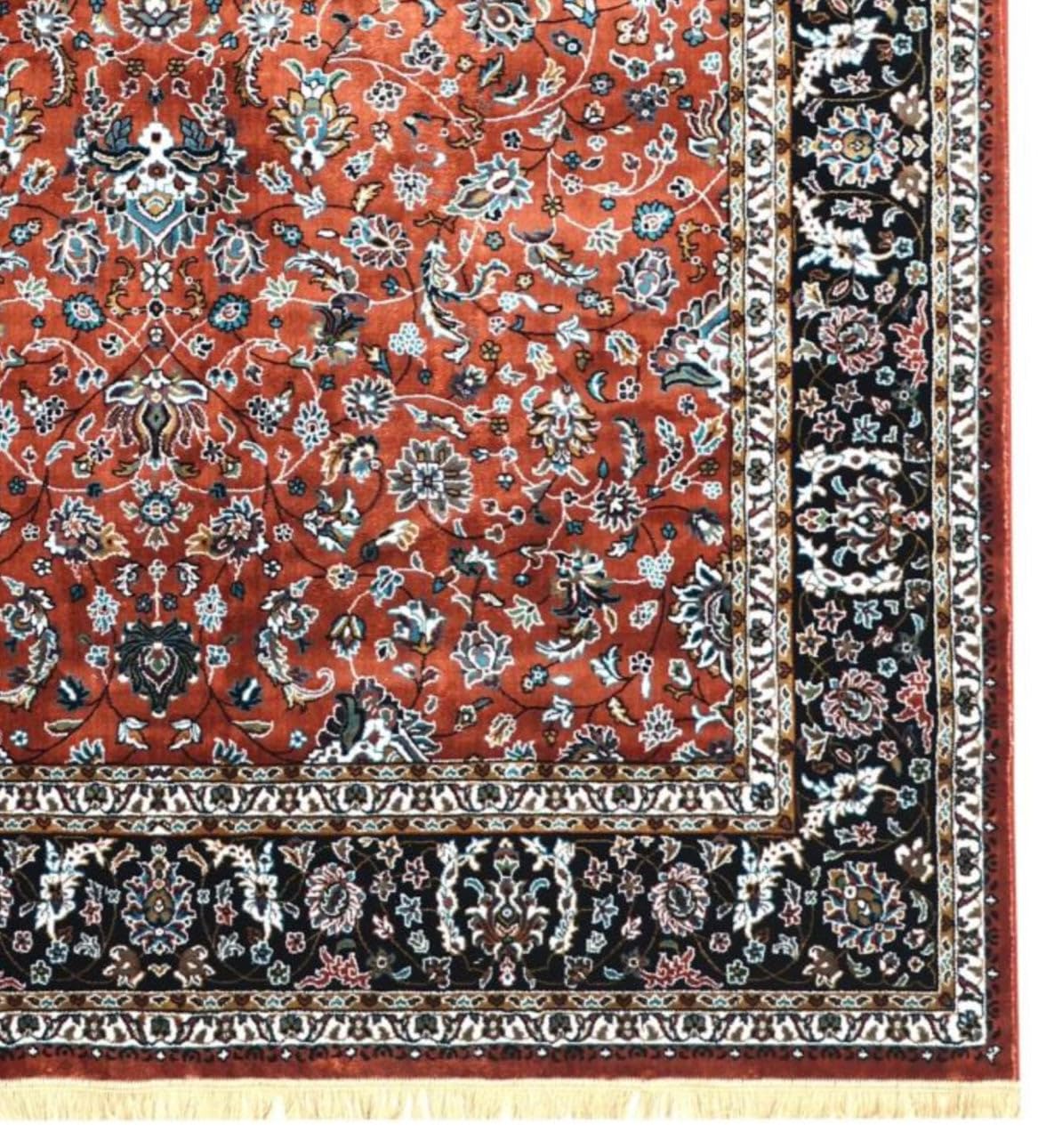Rust Imperial Allover Floral Heritage Rug