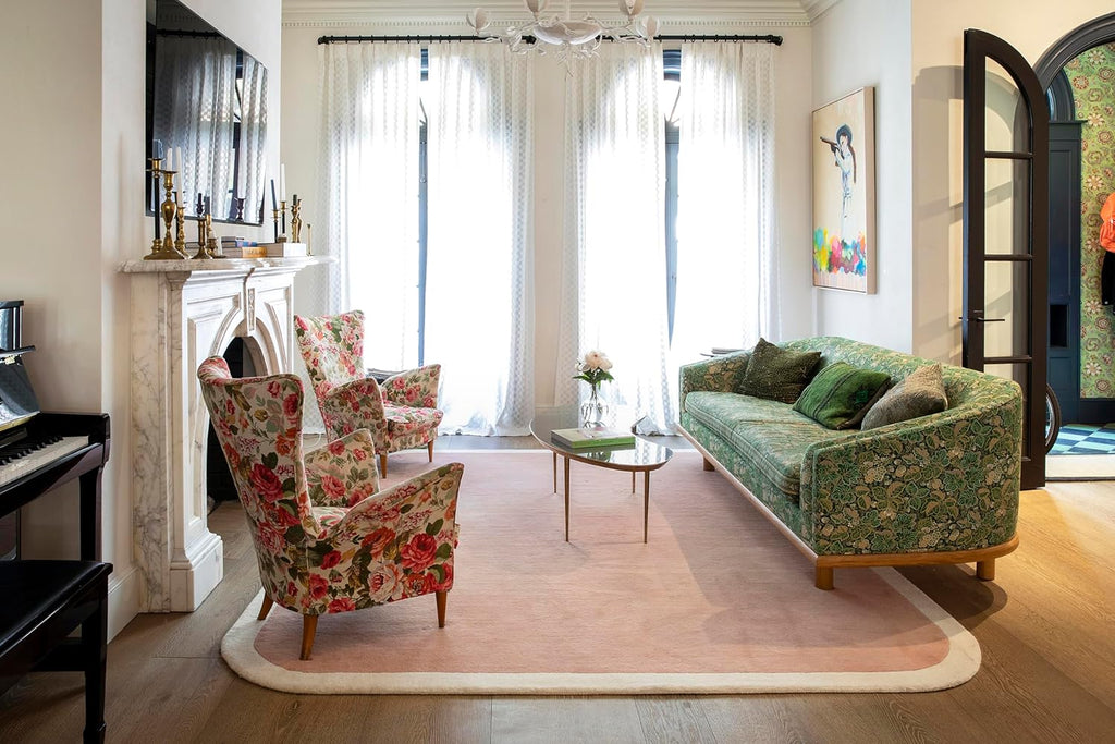 Designer Blush Pink Floor Carpet