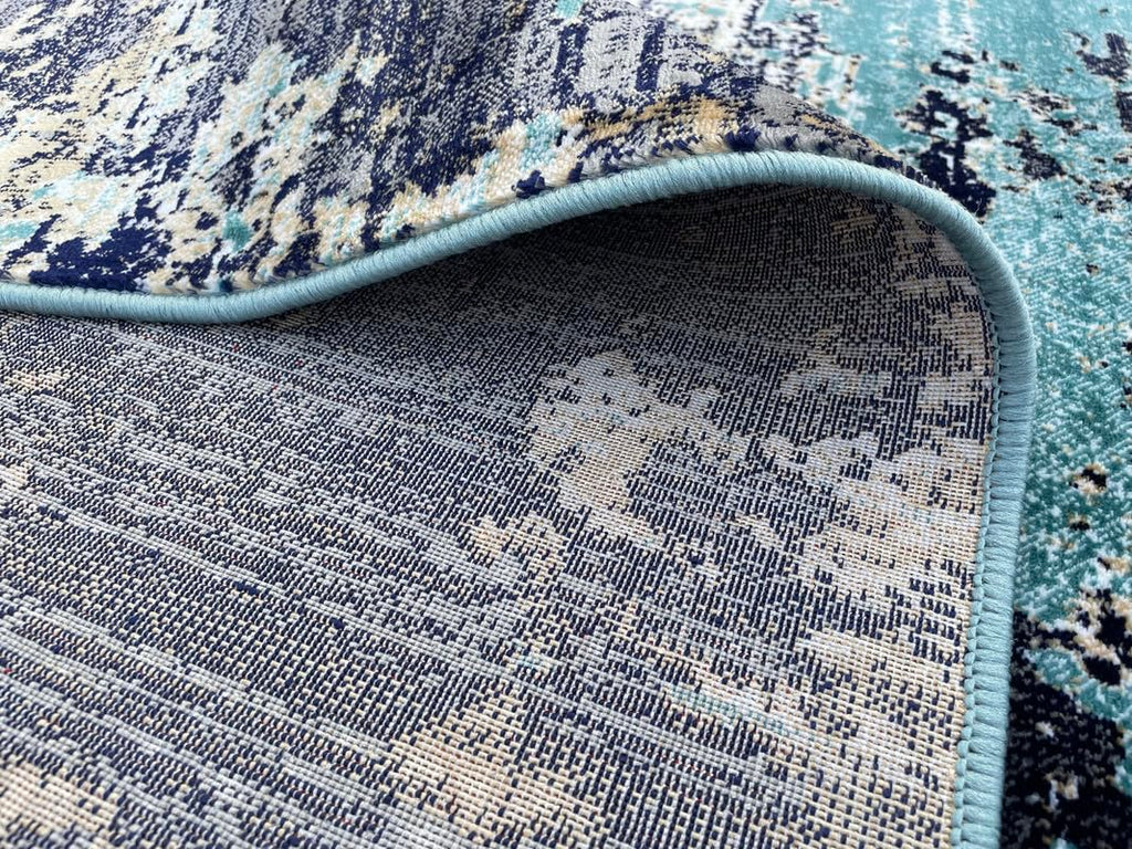 Bold Abstract Layered Texture Designer Rug