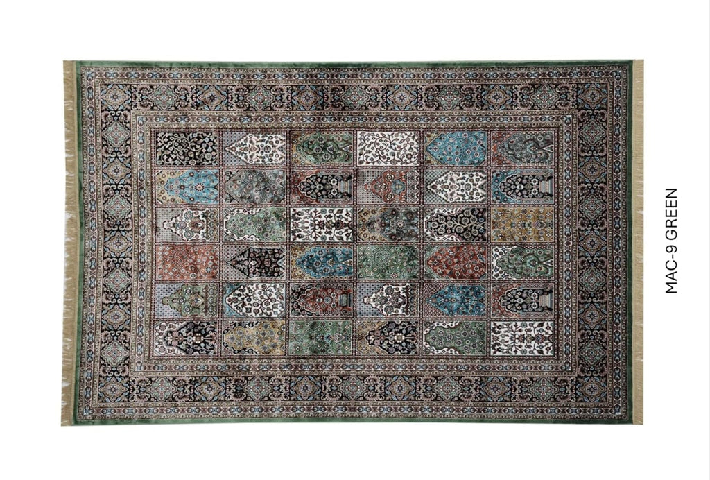 Exquisite Silk Qom Persian Patchwork Rug