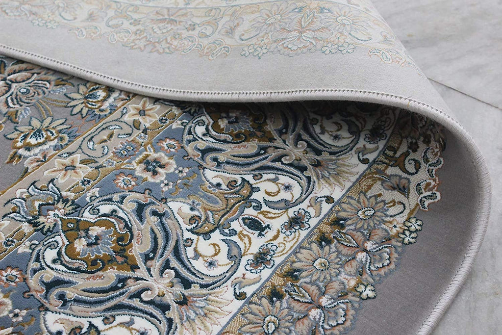 Vintage Irani Carpet with Soft Muted Floral Pattern Detail