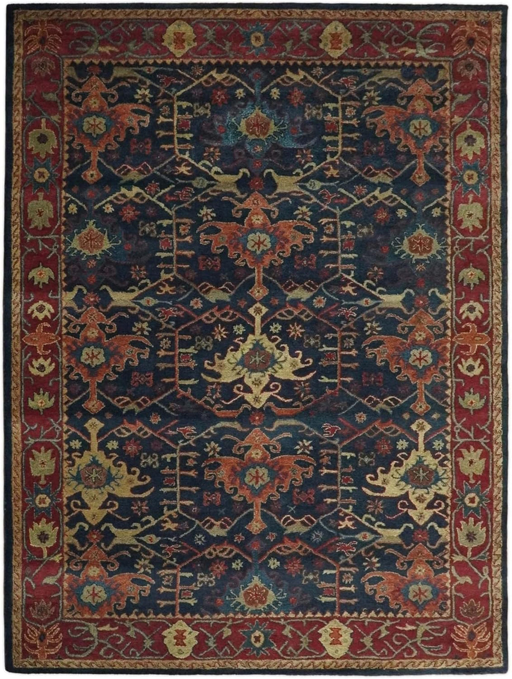 Midnight Blue Hand Tufted Wool Rug