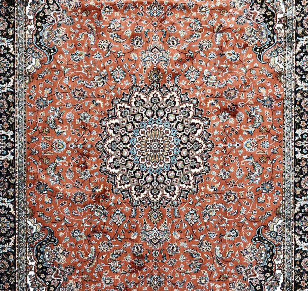 Traditional Vintage Silk Persian Rug