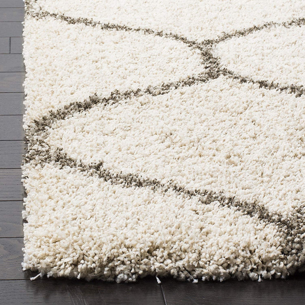 Ivory Trellis Design Area Carpet & Rug