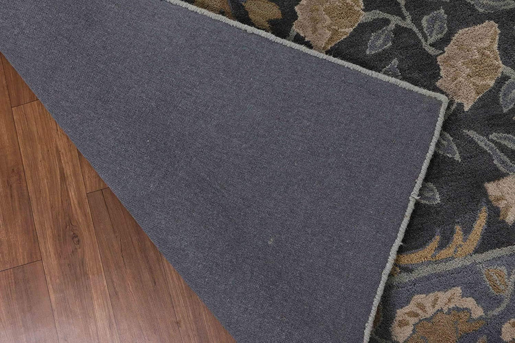 Dark grey persian hallway rug