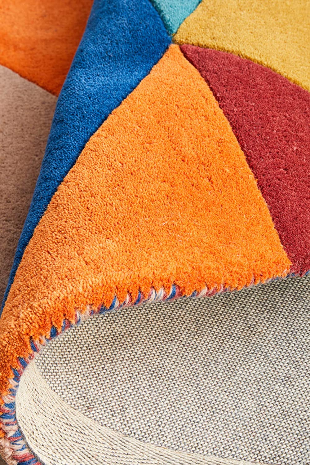 Designer Multicolor Round Carpet