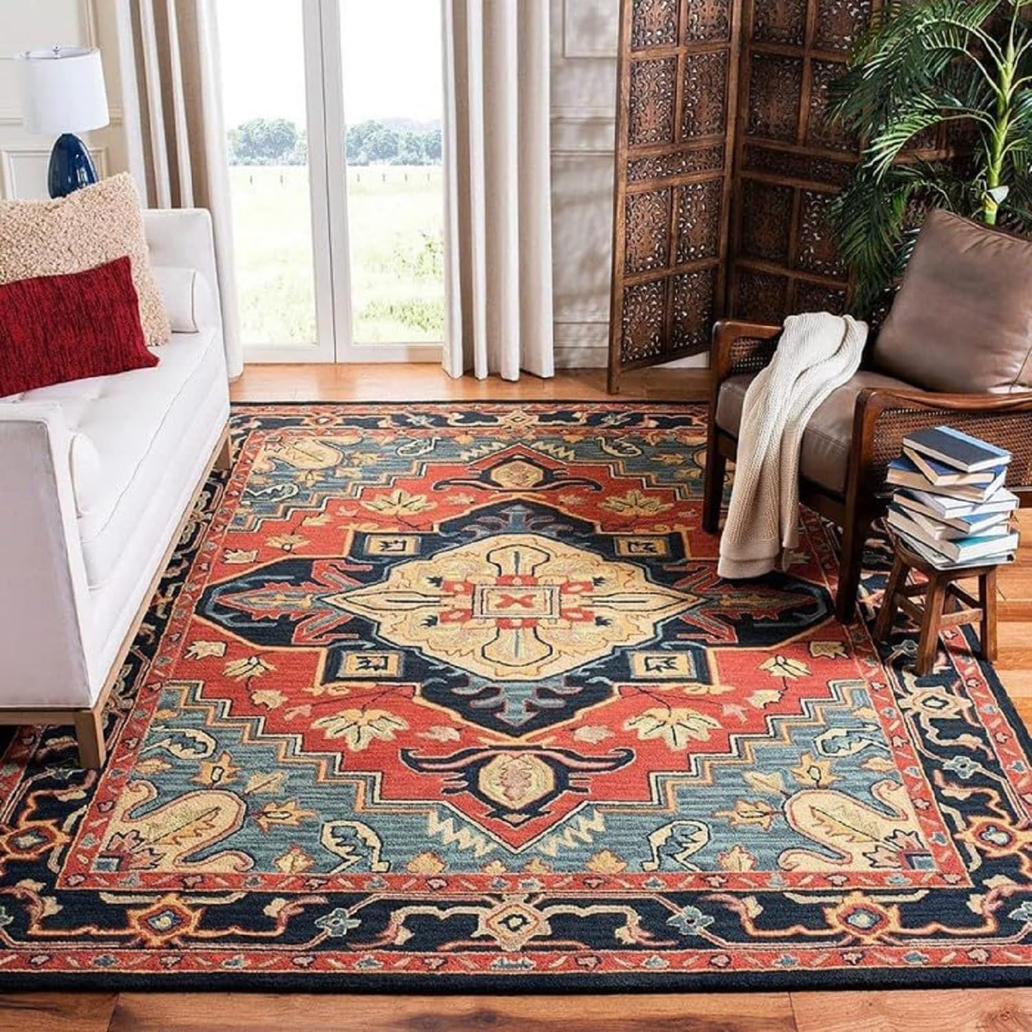Persian Floral Wool Rug