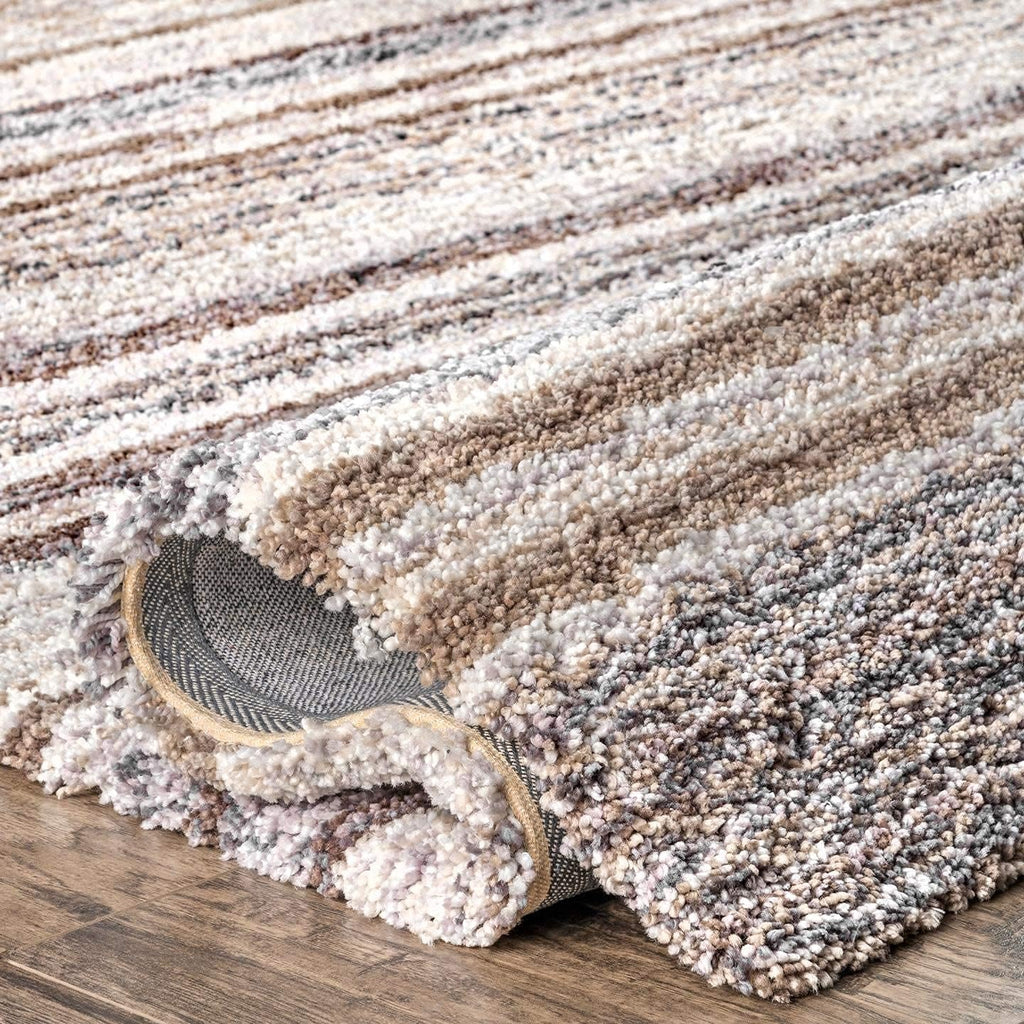 Warm Earth Tone Modern Area Carpet