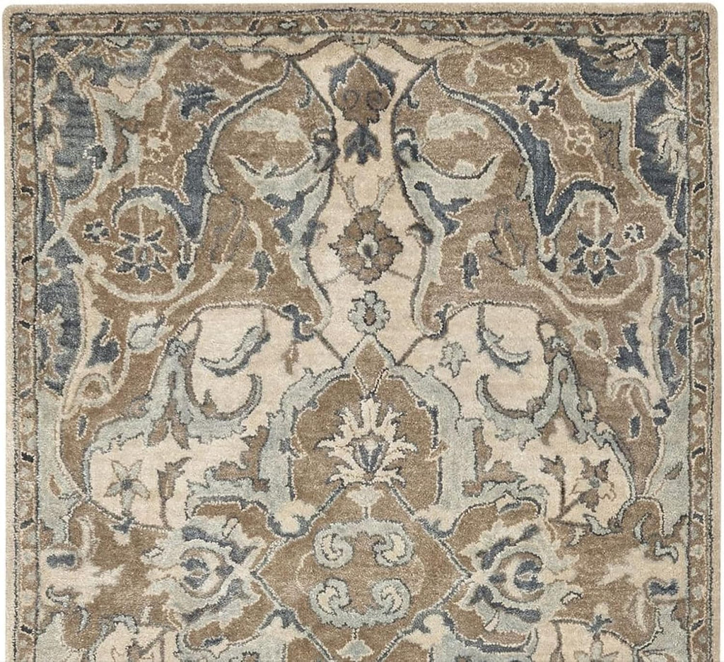 Antique Beige Hand Tufted Wool Rug