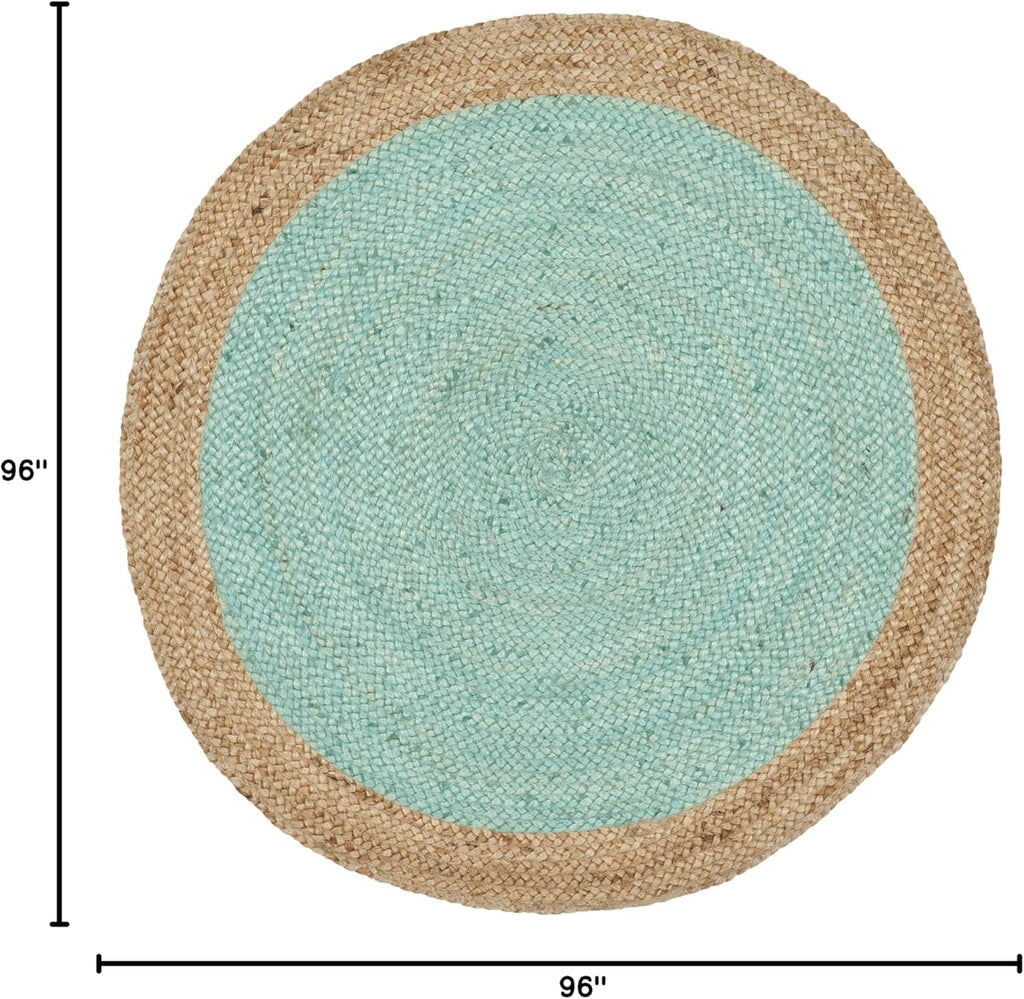 Luxury Sea Green & Natural Jute Carpet