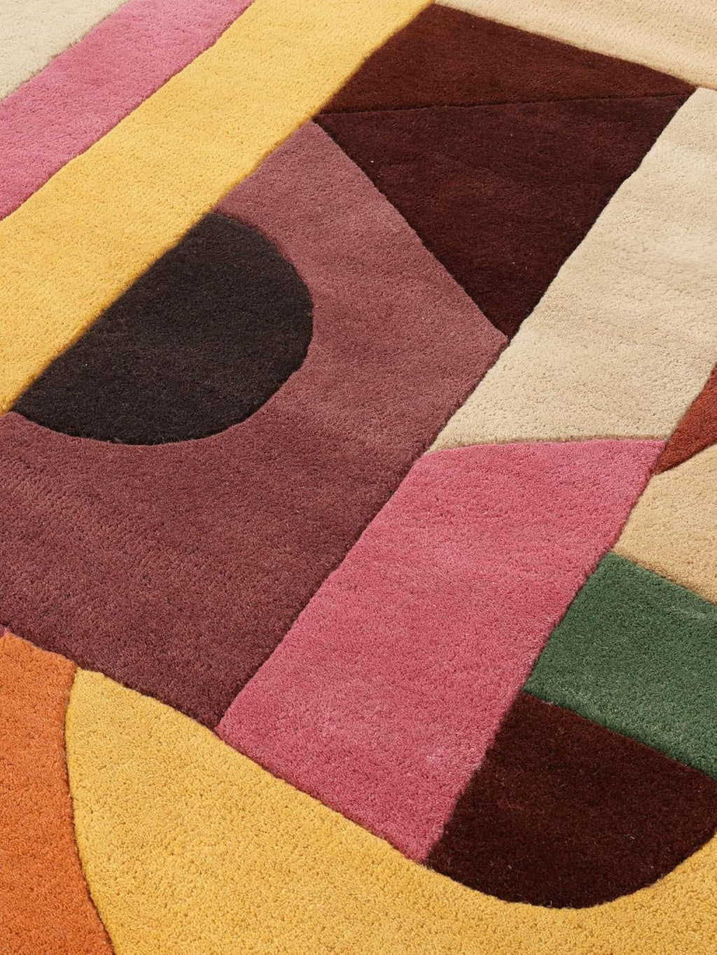 Modern Abstract Geometric Wool Rug