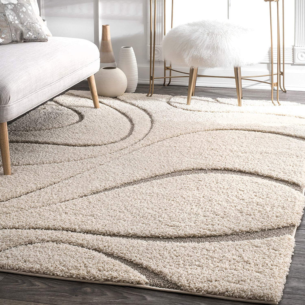 Abstract Flowing Curves Area Rug