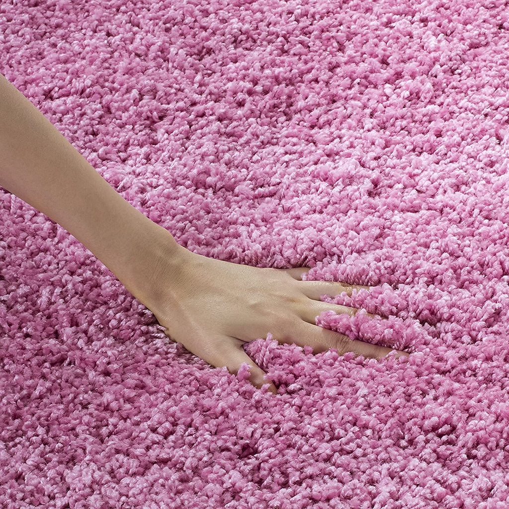 Blush Pink Luxury Shaggy Area Carpet