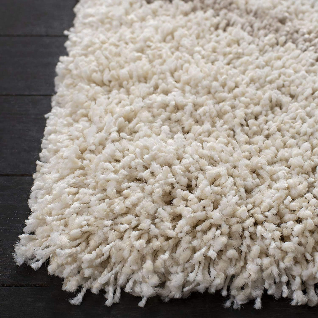 Contemporary Cream Diamond Grid Carpet & Rug