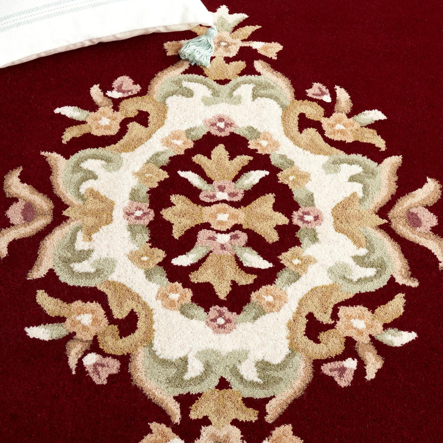 Red Abushan Floral Persian Carpet & Rug