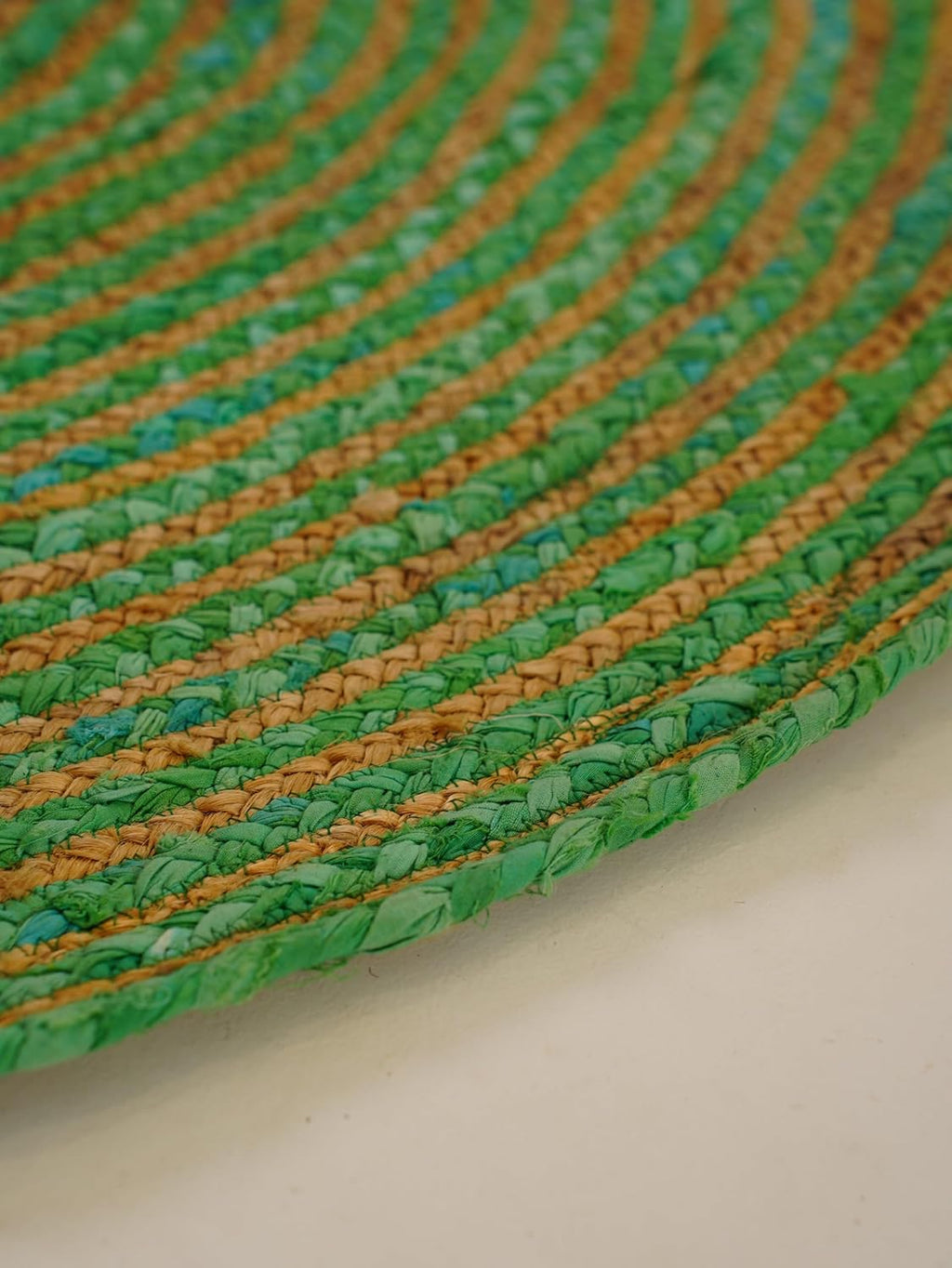 Premium Green Braided Jute Carpet