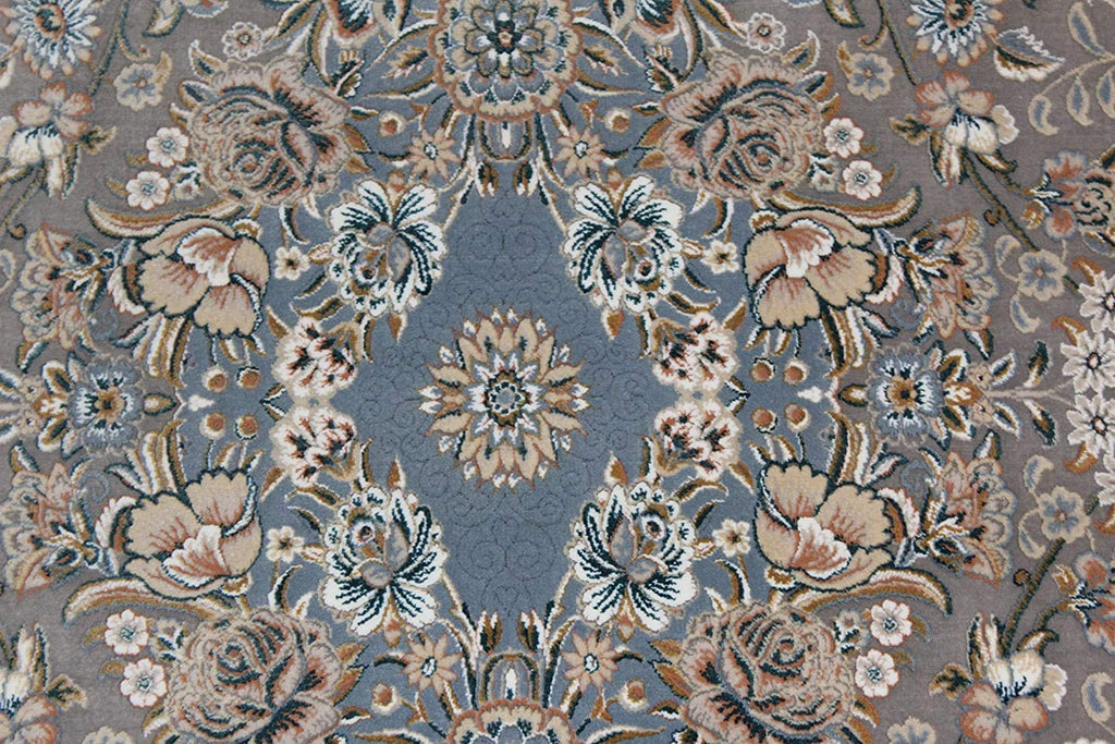 Vintage Irani Carpet with Soft Muted Floral Pattern Detail