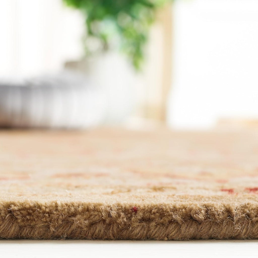 Export Quality Handmade Woollen Round Carpet – Timeless Floral Elegance