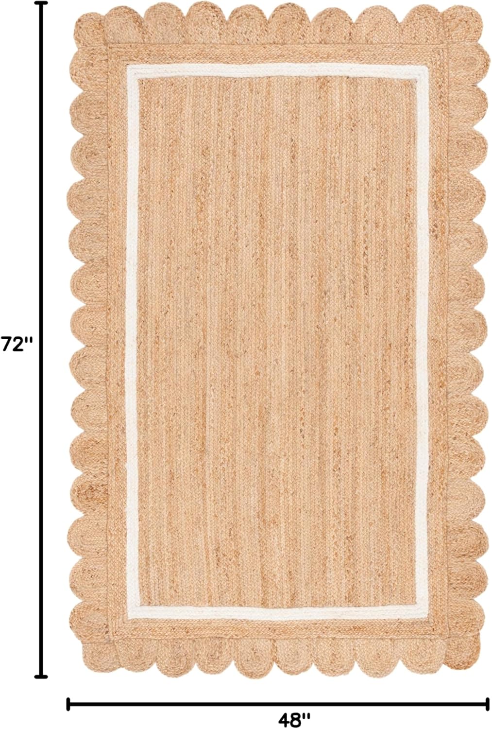 Scallop Edge Jute Rug