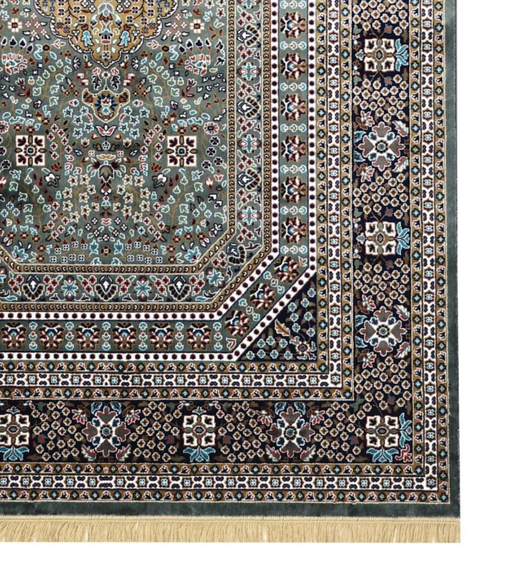 Exquisite Silk Medallion Rug