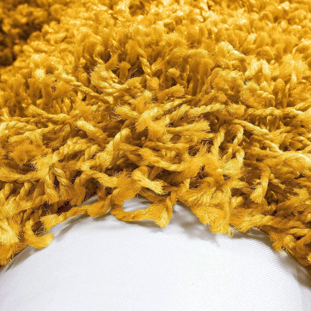 Mustard Yellow Soft Shaggy Living Room Carpet