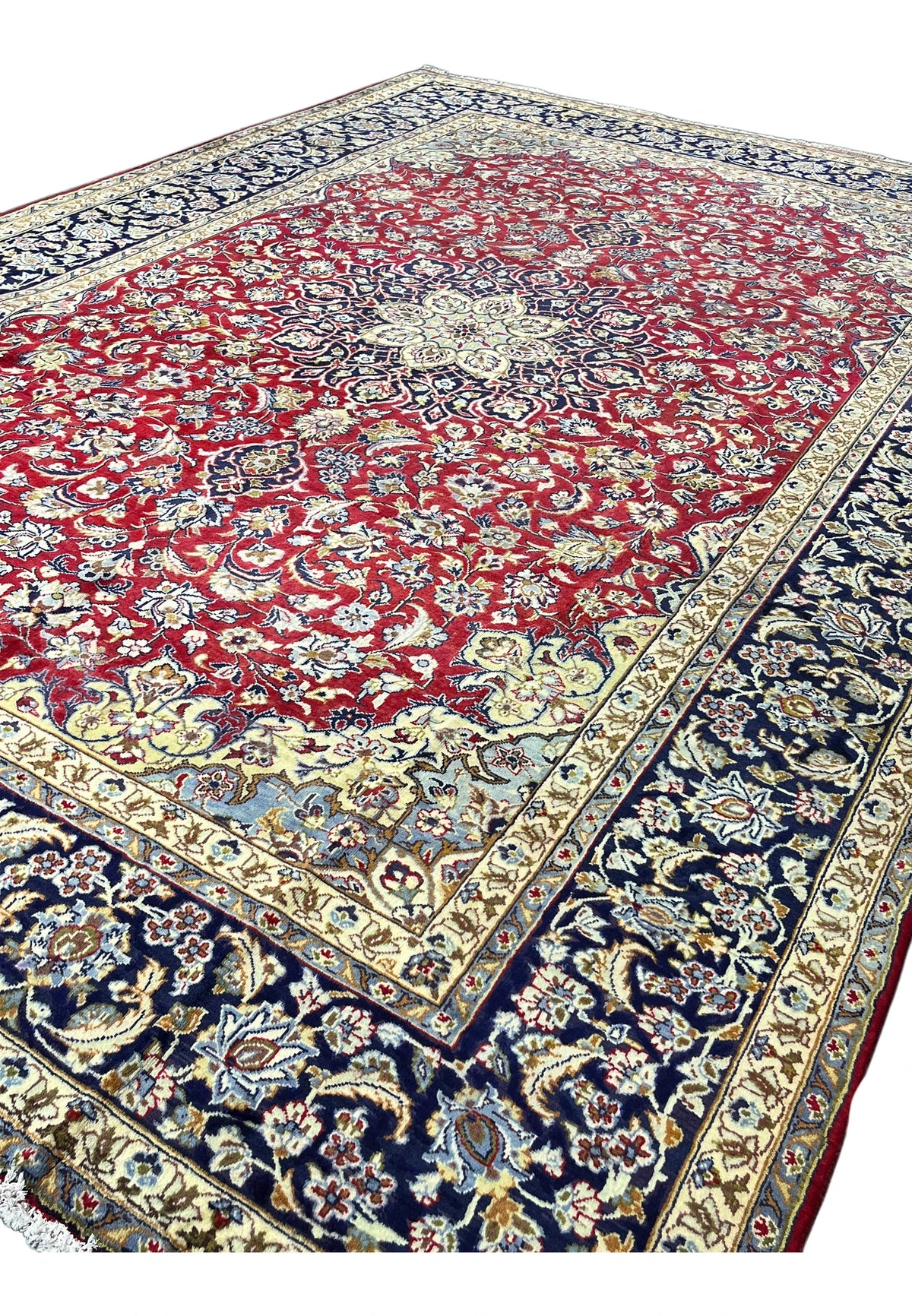 Hand-Knotted Royal Crimson Medallion Rug