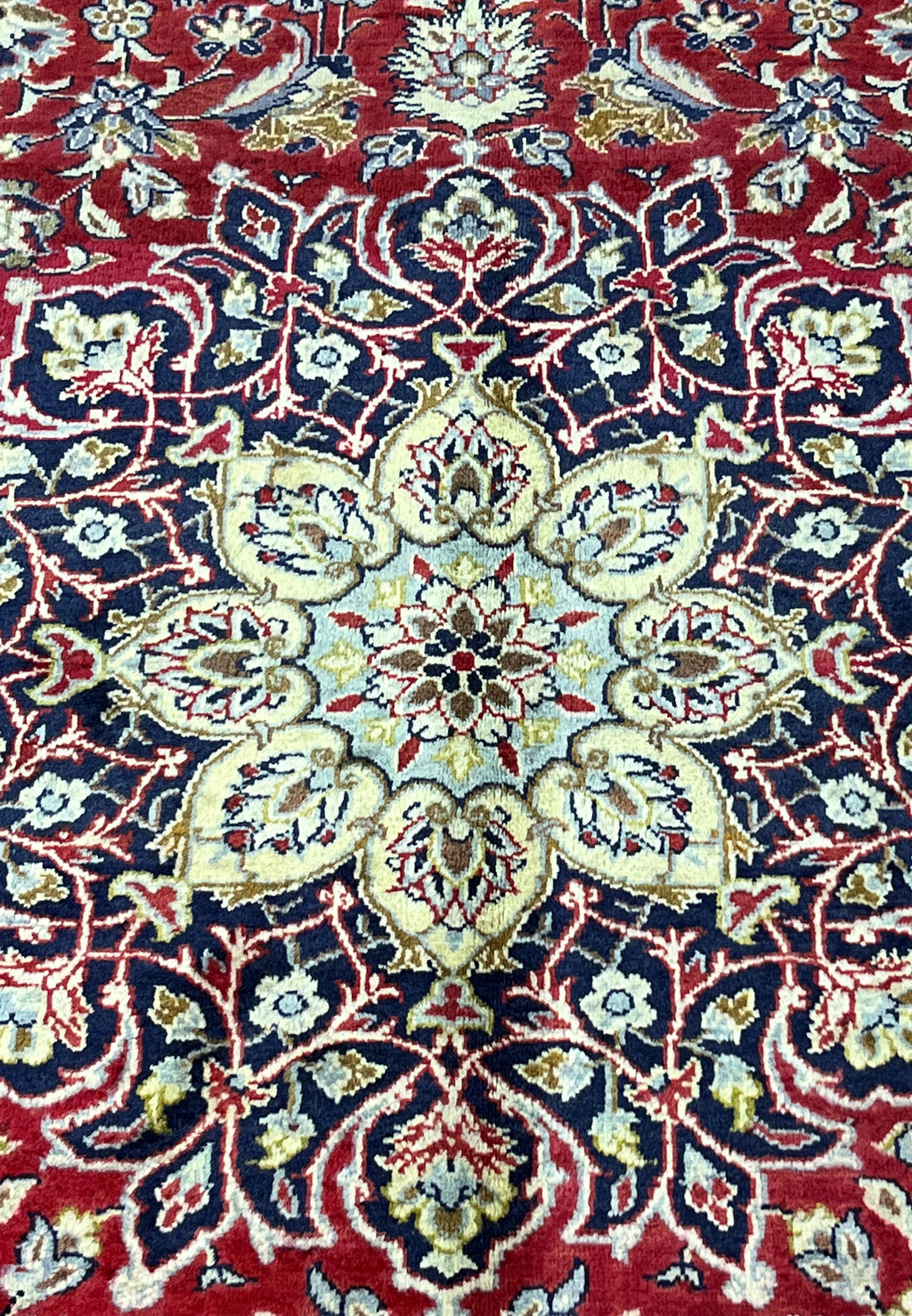 Hand-Knotted Royal Crimson Medallion Rug