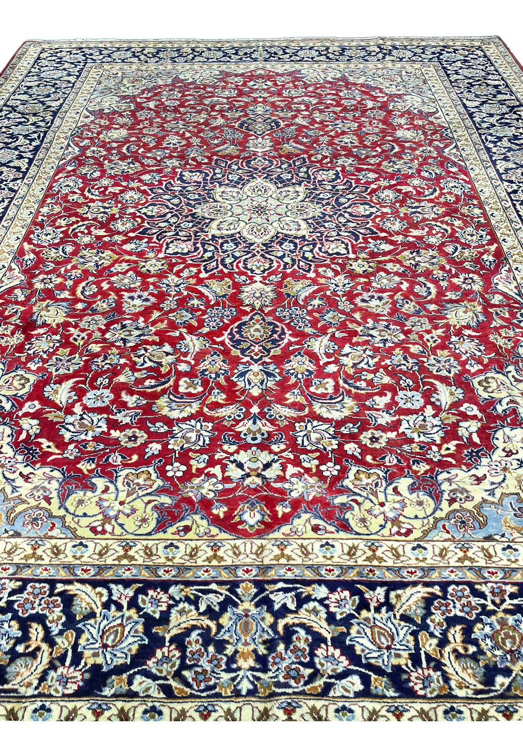 Hand-Knotted Royal Crimson Medallion Rug