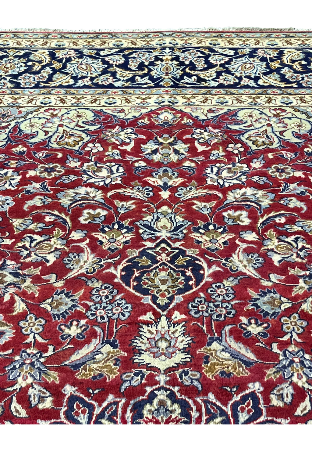 Hand-Knotted Royal Crimson Medallion Rug