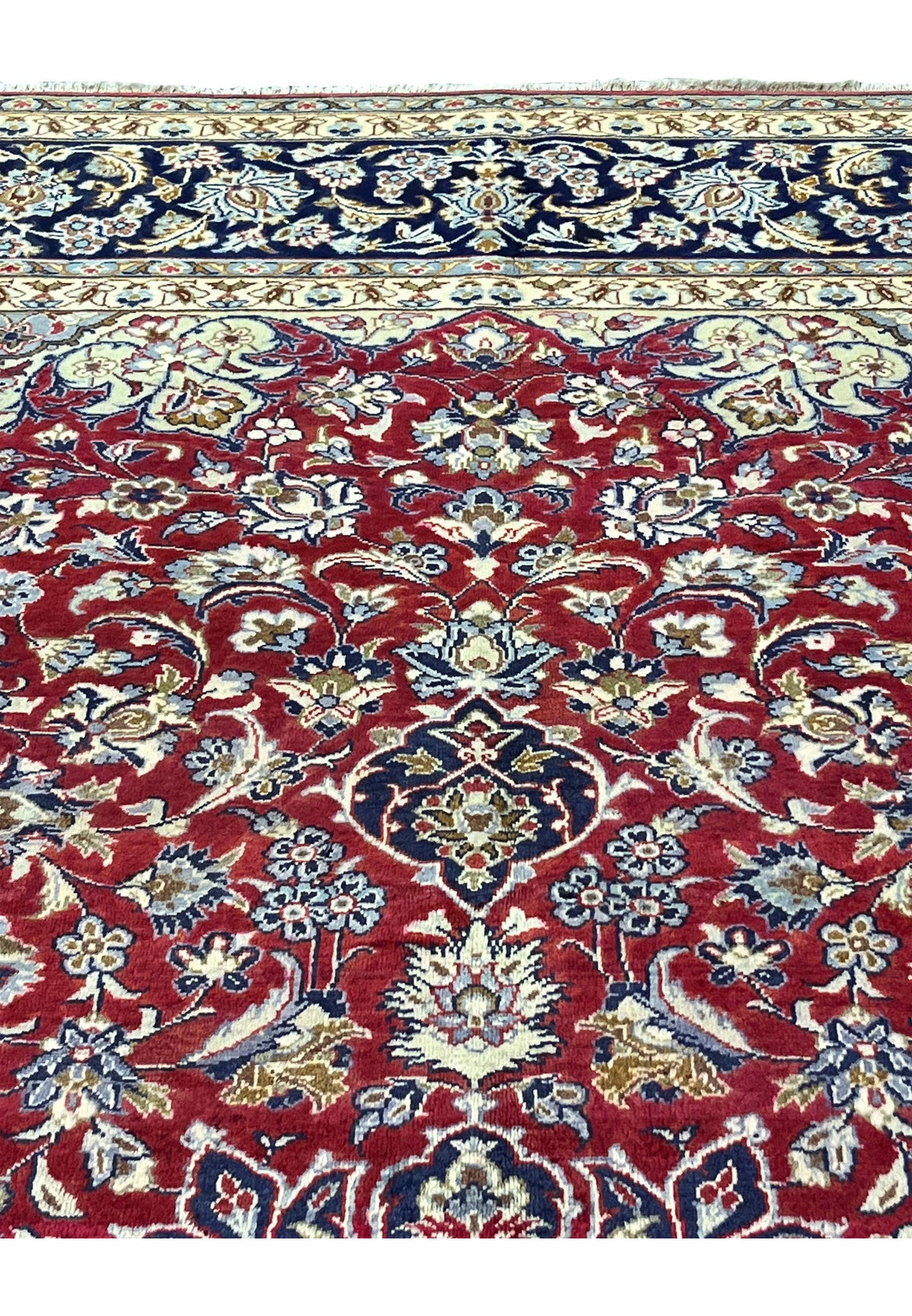 Hand-Knotted Royal Crimson Medallion Rug