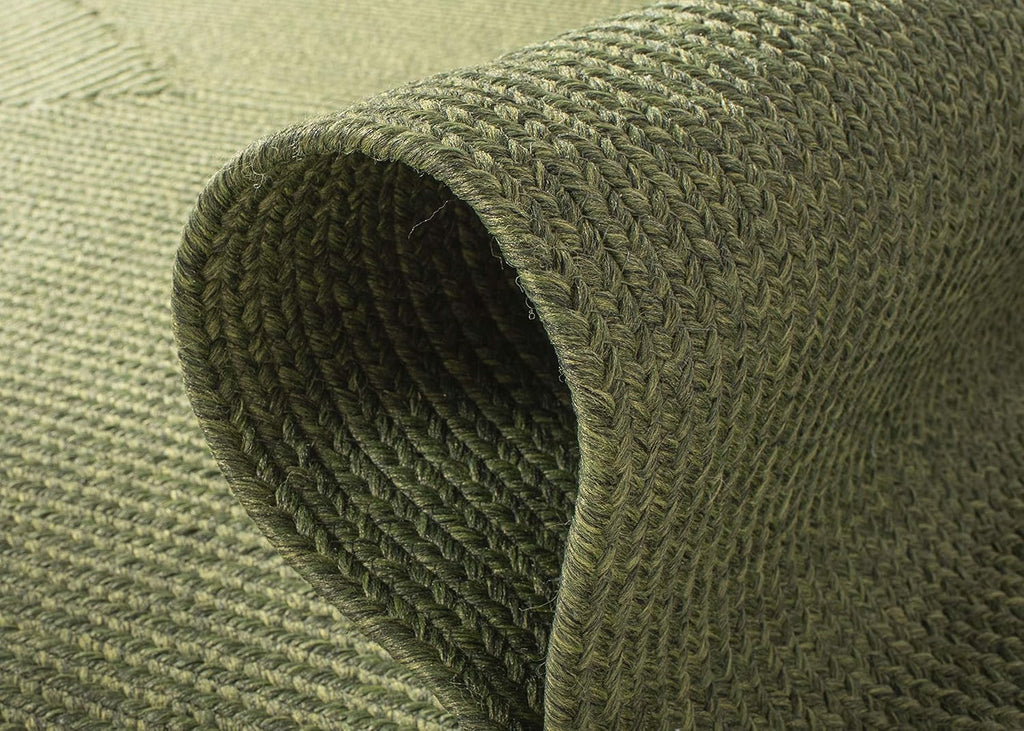 Green Handwoven Jute Carpet