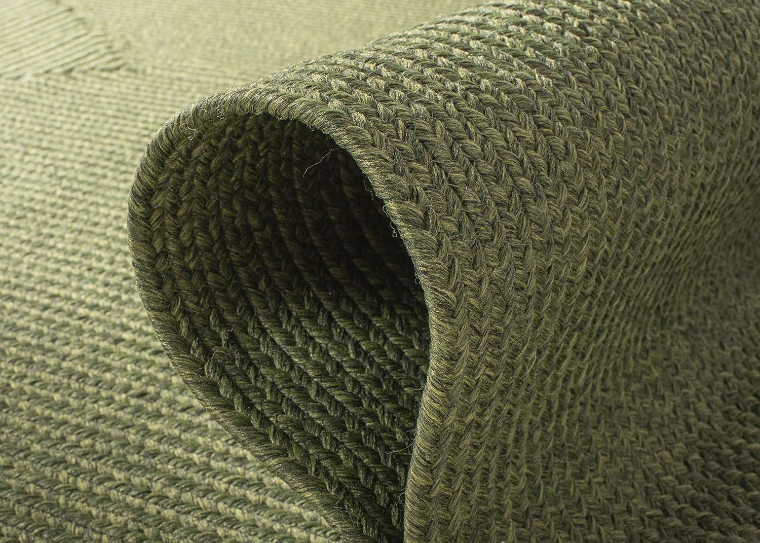 Green Handwoven Jute Carpet