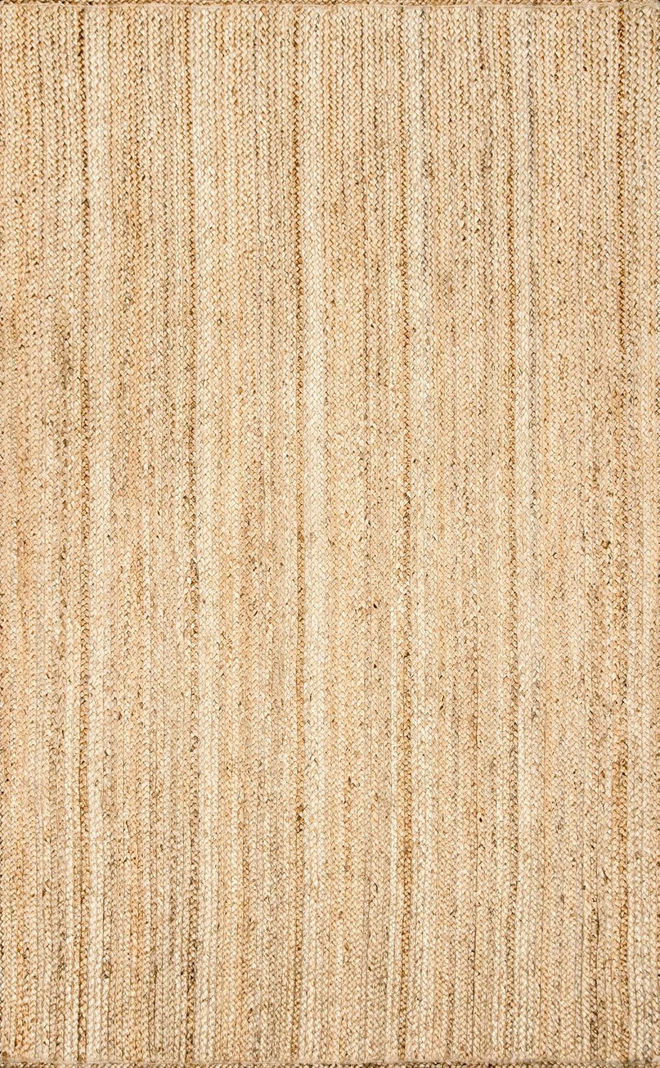 Beige Handwoven Jute Area Rug