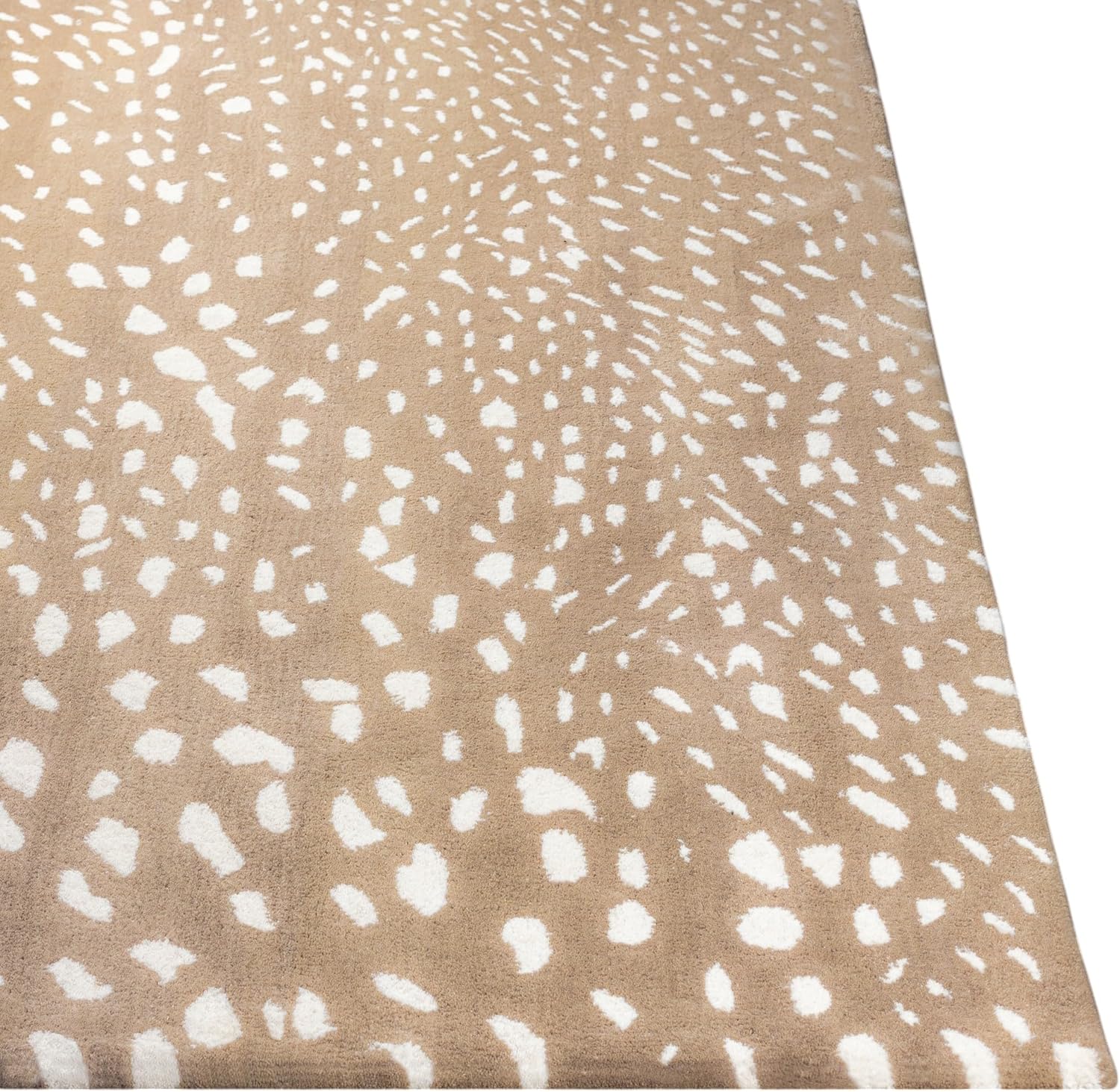 Beige Speckled Texture Modern Rug
